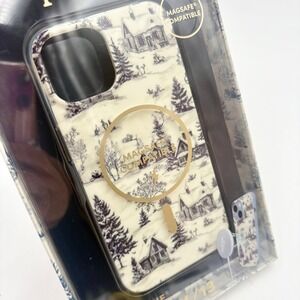 XO Poppy Phone Case MagSafe Compatible For iPhone 14 13 15 16 Toile Winter Scene
